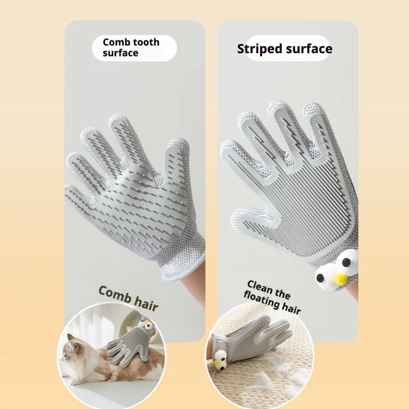 Pet Hair Removal Gloves – Electrostatic De-Shedding Brush