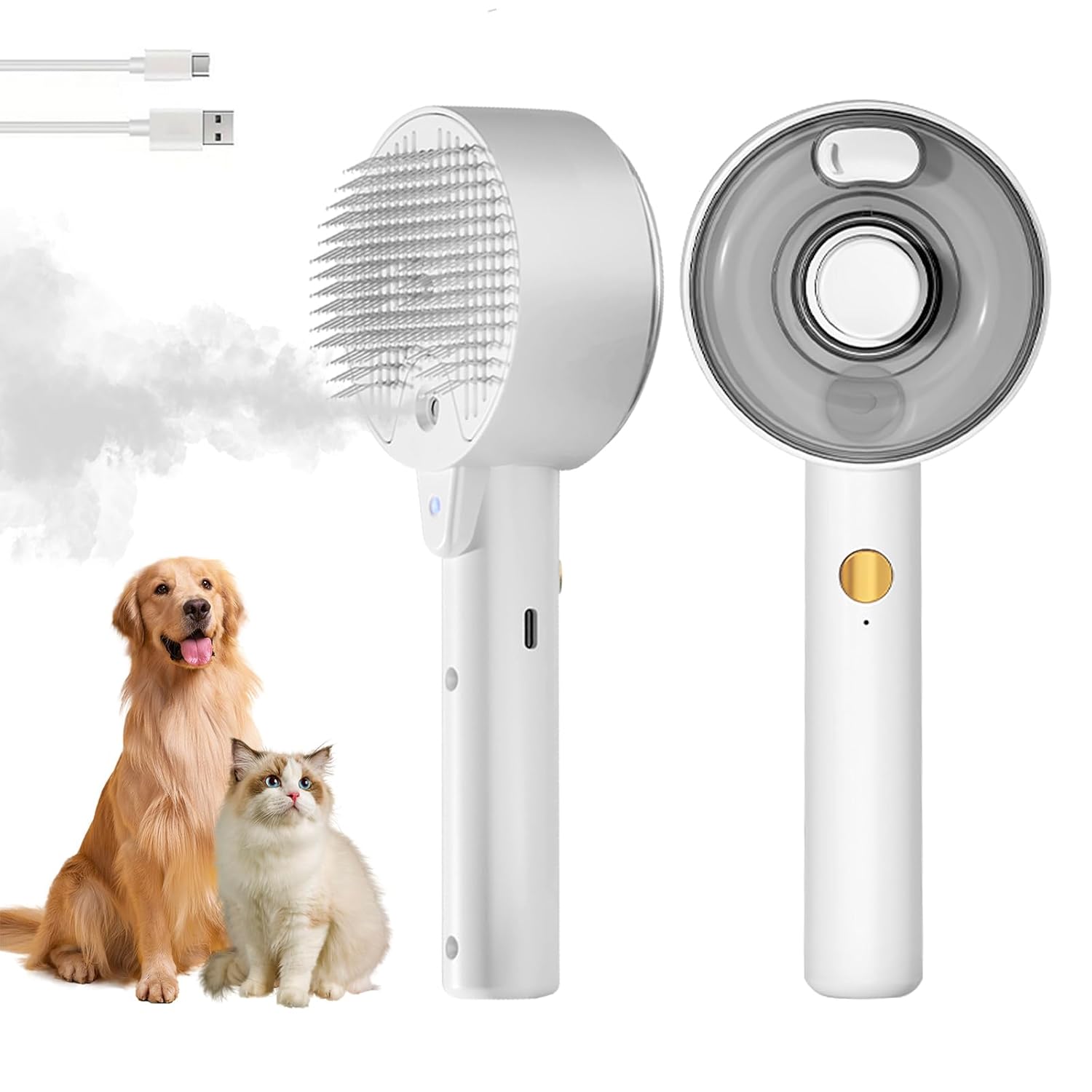 Cat Steam Grooming Brush – Defur & Massage Spray Comb