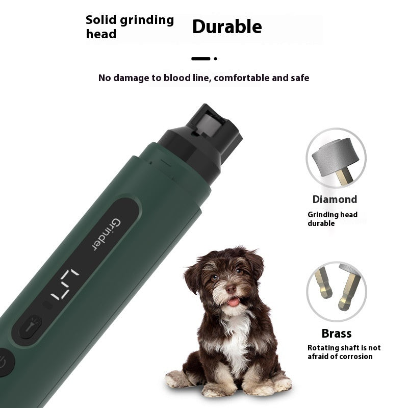 Electric Pet Nail Grinder – Quiet Rechargeable Claw Trimmer