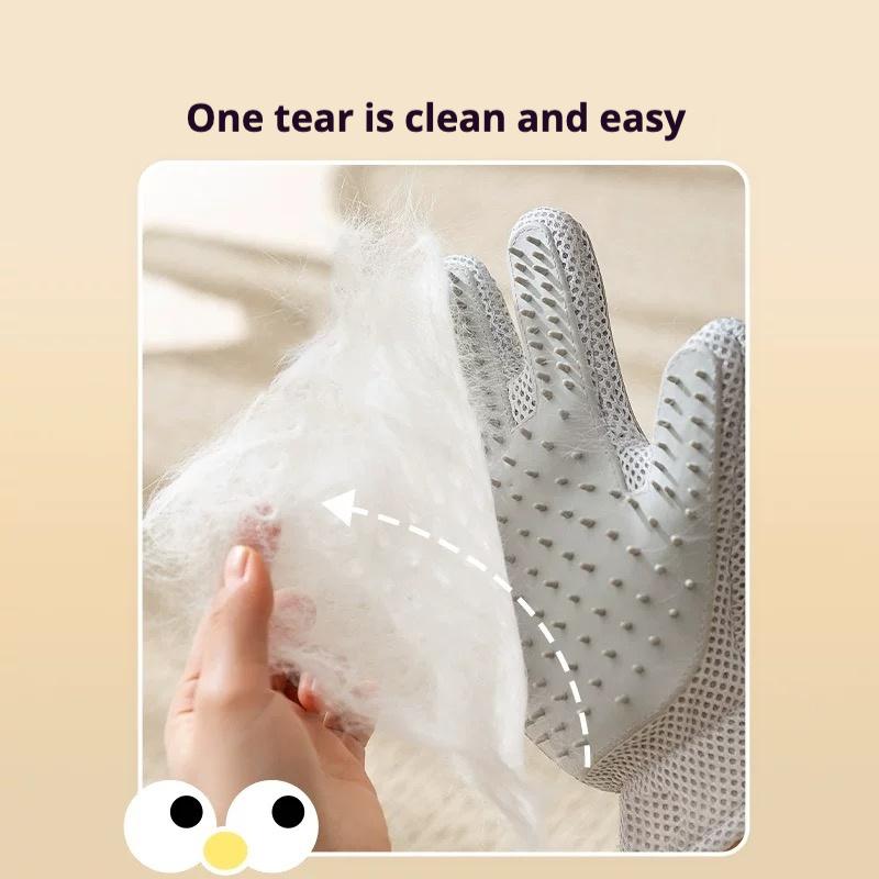 Pet Hair Removal Gloves – Electrostatic De-Shedding Brush